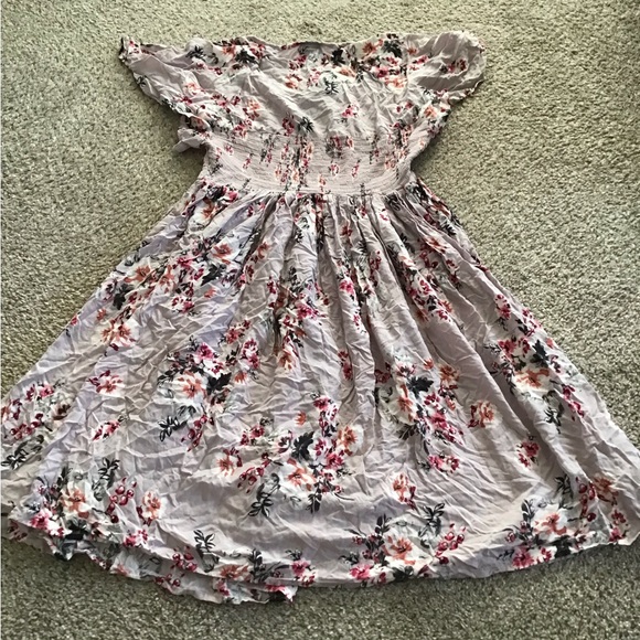 Torrid pink Floral smocked dress size00 - Picture 7 of 9